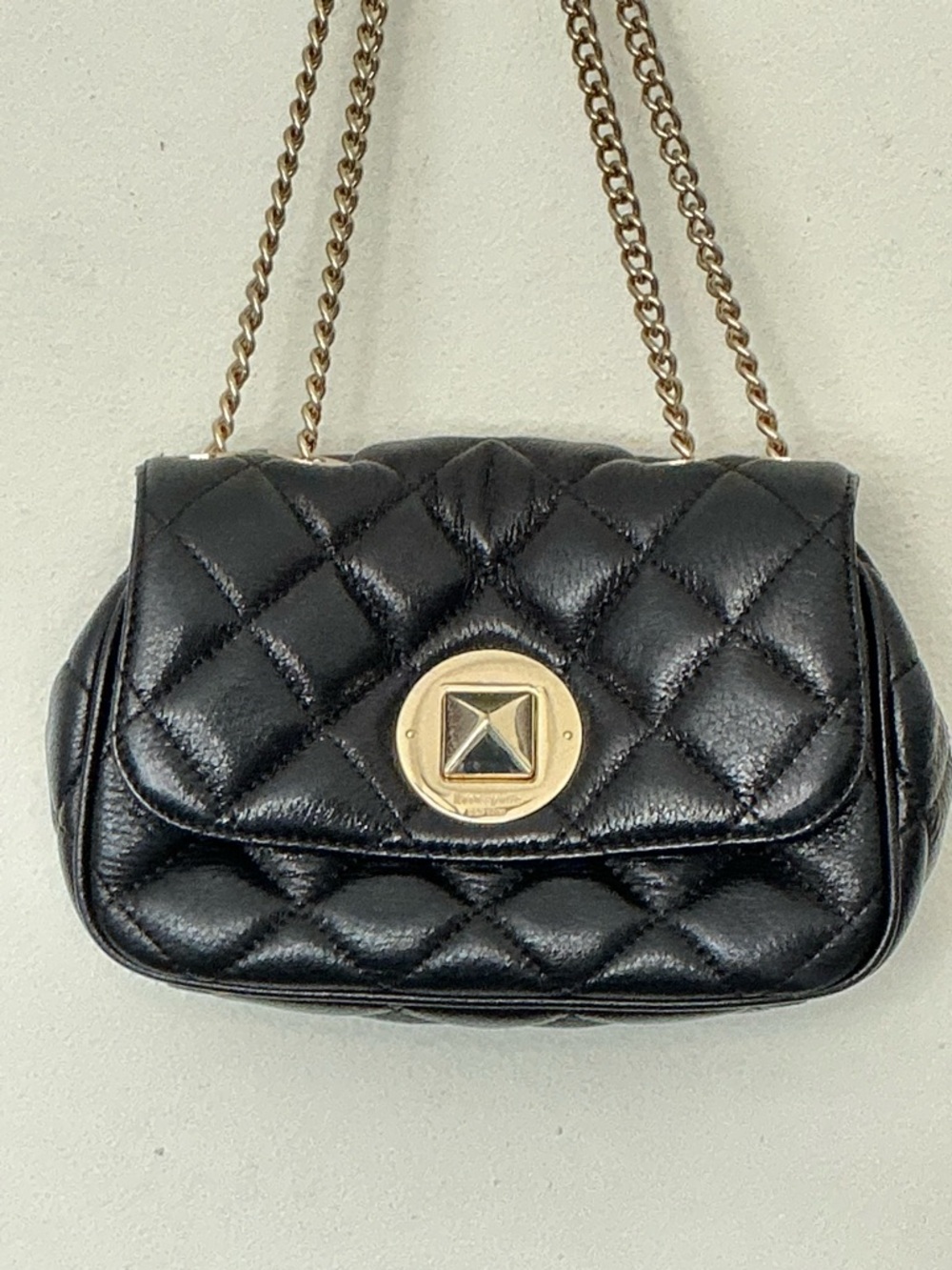 Kate Spade Natalia Quilted Leather Black Convertible Chain Shoulder Bag